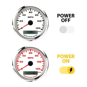 Motor Meter Racing 710139832453 W Pro Series 6 Gauge Set - 85mm 3-3/8 Inch Gps Speedometer And T #2