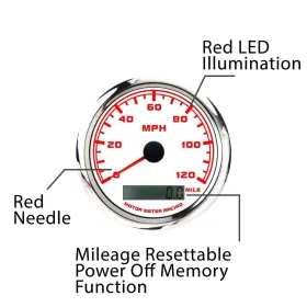 Motor Meter Racing 710139832453 W Pro Series 6 Gauge Set - 85mm 3-3/8 Inch Gps Speedometer And T #3