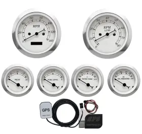 Motor Meter Racing 712968072406 Classic 6 Gauge Set With Gps Electrical