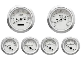 Motor Meter Racing 712968073533 Classic 6 Gauge Set With Ecu Based Electrical Speedometer Digital Odometer Wh