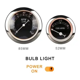 Motor Meter Racing 712968073557 6 Gauge Set Classic With Ecu Based Electrical Speedometer #2