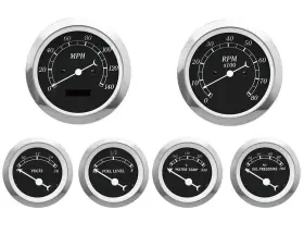 Motor Meter Racing 712968073557 6 Gauge Set Classic With Ecu Based Electrical Speedometer