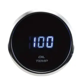 68-302 Motor Meter Racing 712968074400 52mm Digital Oil Temp Gauge Waterproof F Black Dial Blue Led #2