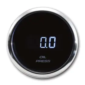 68-302 Motor Meter Racing 712968074400 52mm Digital Oil Temp Gauge Waterproof F Black Dial Blue Led