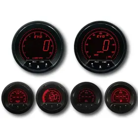 Motor Meter Racing 712968079900 Evo Series Digital 6 Gauge Set - Blue Red White Green Swit #2