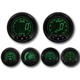 Motor Meter Racing 712968079900 Evo Series Digital 6 Gauge Set - Blue Red White Green Swit #3