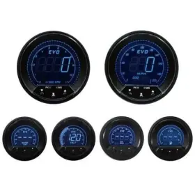 Motor Meter Racing 712968079900 Evo Series Digital 6 Gauge Set - Blue Red White Green Swit