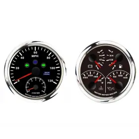 Mm2gset110gpsspb-120mpspta Motor Meter Racing W Pro Series 2 Gauge Set 110mm 4-3/8 Inch In 1 Gps Speedomet