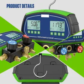 Mr Cartool 781159473364 Digital Manifold Dual Gauge Set Hvac Refrigeration Vacuum Pressure Temperatu #2 Mr Cartool 781159473364 Digital Manifold Dual Gauge Set Hvac Refrigeration Vacuum Pressure Temperatu #2