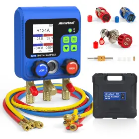 Mmt211823-2 Mrcartool Hvac Refrigeration Digital Ac Manifold Gauge Set Vacuum Pressuure Leak Detector