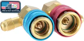 Mtsooning 445057855846 R134a Can Tap Valve Kit Ac Adapters Quick Couplers For R12 R22 #3