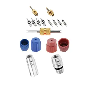 Acvck0425 Mtsooning 17pcs Air Conditioning Valve Core Kit R134a Refrigeration Rmover T