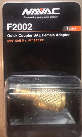 F2002 Navac 811245032530 Quick Coupler Sae Female Adapter 5 16 Inch Male X