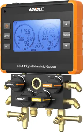 Navac 811245035302 Nx4 Nexus Digital Manifold Gauge 4-valve Bluetooth A2l Mynavac App Navac 811245035302 Nx4 Nexus Digital Manifold Gauge 4-valve Bluetooth A2l Mynavac App