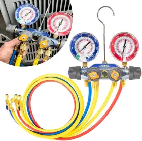 Noqp1854 No-auto For Yellow Jacket 49968 4-valve Test And Charging Manifold Gauges R-22/404a/410a