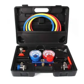 Novel Tech 796752546872 3 Way Ac Diagnostic Manifold Gauge Set For Freon Charging With 5 Ft Hose R1