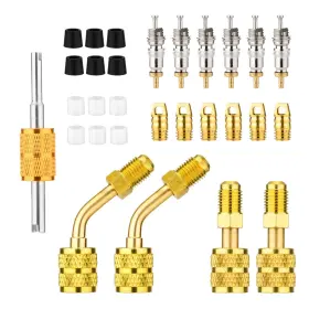 1013688 Nqeuepn R410a Mini Split Vacuum Pump Kit 5/16 Inch To 1/4 Coupler Adapter Brass Hos
