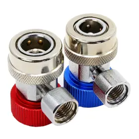 Ocr 723044455482 R134a Quick Coupler Connector Adapter High And Low Adjustable With 1/4 Male F #2