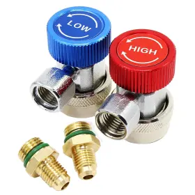Ocr 723044455482 R134a Quick Coupler Connector Adapter High And Low Adjustable With 1/4 Male F