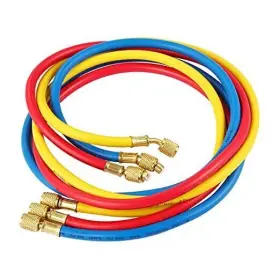 Hose-003 Oralys 3 Pieces Ac Manifold Gauge Hose Kit For R410a R22 R134a R404a 1/4 Inch Thread