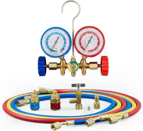Orion Motor Tech 445038855872 Ac Gauges Automotive Gauge Set For R134a R12 R22 R502 3 Way Manifold Ga