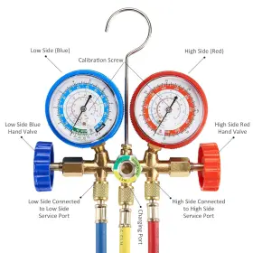 Orion Motor Tech 691197789924 5ft Ac Diagnostic Manifold Freon Gauge Set Fits For R134a R12