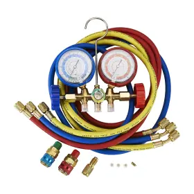 Orion Motor Tech 719868894958 R134a Car Ac Manifold Gauge Clear Hose Kit A/c Refrigeration Coupler Set
