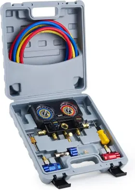 Fba-dmg12344w Orion Motor Tech 3 Way Ac Manifold Gauge Set - New