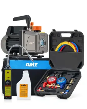 Fbavphb00aog Orion Motor Tech Vacuum Pump And Gauge Set 1/3 Hp 4 Cfm Manifold Kit With Leak