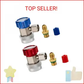 Orion Motor Tech Omeqca02 R134a Quick Coupler Adapters Manifold Gauge And