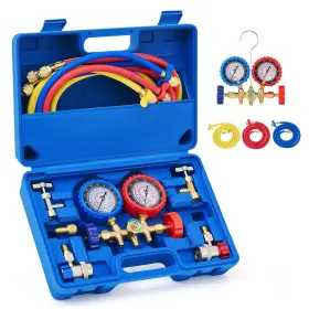 Omtdmg5y Orion Motor Tech Ac Gauges Manifold Gauge Set For R134a R12 R502 Refriger