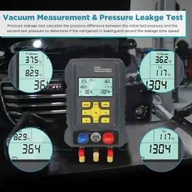 Oufkar 728990659854 Digital Manifold Gauge With 93 Refrigerant Data Hvac S #2