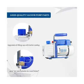 4cfm-03sl P Pbautos 4cfm 1/3hp Single Stage Vacuum Pump And 4-way Manifold Gauge Set For R410a R #3