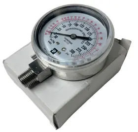 309386 Parker Refrigerant Gauge R717 2.5 Inch Diameter 1/4 Npt 30-300psi