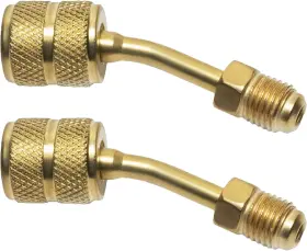 Partsbroz 313084435454 R410a Adapter Replacement 2-pack - 5/16 Female Quick Couplers X 1/4 Male Flare
