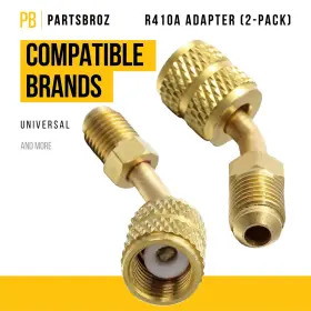 Partsbroz 725330587228 R410a Adapter Part 2-pack - Works With Mini Split Hvac System 5/16 Female #2