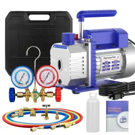 219663551 Passion 4cfm 1/3hp R134a Air Vacuum Pump Hvac Refrigeration Ac Manifold Gauge Set Kit 219663551 Passion 4cfm 1/3hp R134a Air Vacuum Pump Hvac Refrigeration Ac Manifold Gauge Set Kit