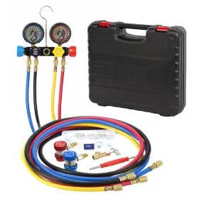 Pb Motor Tech Bmt Pbmt-sh-sl01 4-way Ac Manifold Gauge Set Fits R22 R134a R410a Refrigerants