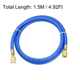 Peroup 617662171636 1/4 Sae To 5/16 Thread Connector 1.5m Length 800psi Charging Hose Tube Blue #2