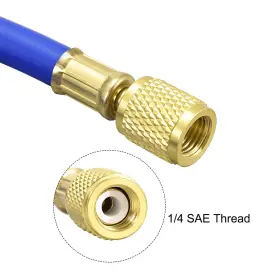 Peroup 617662171636 1/4 Sae To 5/16 Thread Connector 1.5m Length 800psi Charging Hose Tube Blue #3