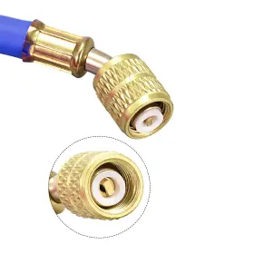 Peroup 617662171636 1/4 Sae To 5/16 Thread Connector 1.5m Length 800psi Charging Hose Tube Blue