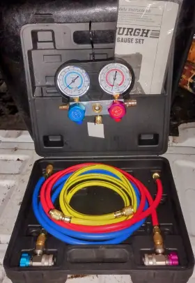 58776 Pittsburgh A/c Manifold Gauge Set