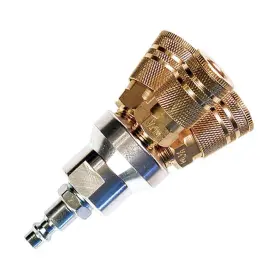 M1401-5 Primefit 3-way Round Air Manifold With Brass Couplers M1401-5 Primefit 3-way Round Air Manifold With Brass Couplers