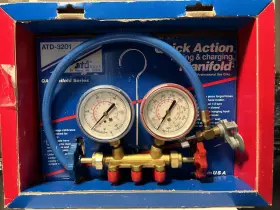 Qaah353 Qa Manifold Hvac Tool Testing And Charging Refrigerant Quick Action Brass Untested