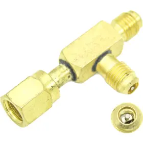 Qdjune 424510045405 Quick Coupler Tee Adapter 1/4 Inch C/w Valve Core Fits For Gaug Qdjune 424510045405 Quick Coupler Tee Adapter 1/4 Inch C/w Valve Core Fits For Gaug