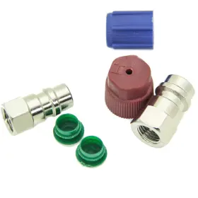 Qdjune 424510045412 R12 To R134a Ac Fitting Adapter Kit Conversion R22 #2
