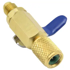 Qdjune 424510046709 Brass Straight Shut-off Valve Air Conditioner Ball Adapter 1/4in Sae Fo #3