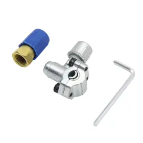 Qdjune 424510046945 A/c Retrofit Valve With Dust Cap Converts R12 To R134a Fit 7/