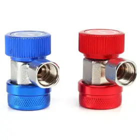 Qiiluiv5nm8c6g0 Qiilu 2pcs R134a Air Conditioning Adjustable Quick Coupler Adapters High Low Adapte #2
