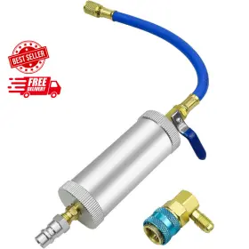 Qnbes 445000855800 Ac Oil Dye Injector R134a Compressor Kit With Snap Quick Coupler